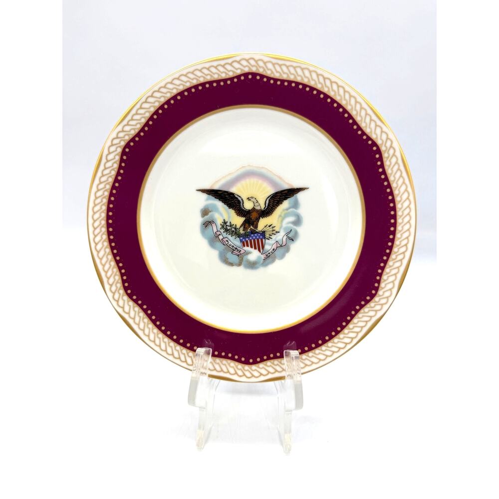 Woodmere China White House Dessert Collection 1986 Lmtd Ed Pres Abraham Lincoln